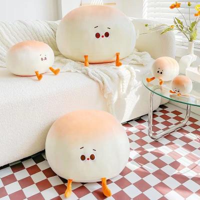 China Sofa Bay Window Cushion Girl Cute Expression Pillow Cute Living Room Cartoon Bun Doll Tile Super Soft Steamed Decorative Toy for sale