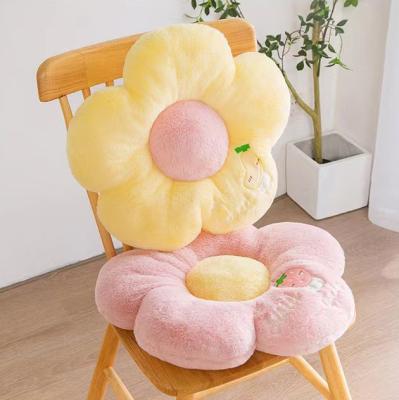 China Wholesale Cute Decorative Flower Floor Seating Cushion Pillow Chrysanthemum Sunflower Plush Padded Tile for sale