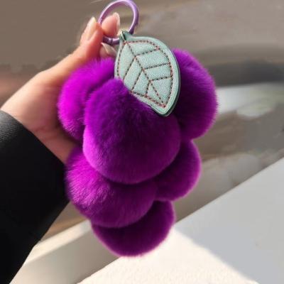 China Factory Direct Selling Toy Mini Plush Toys Key Chain Custom Stuffed Grape Small Key Chain Grape Cute Plush Toys for sale