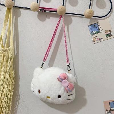 China Wholesale custom high quality cute white cat teen bookbag cuddly plush soft stuffed animal backpack for sale