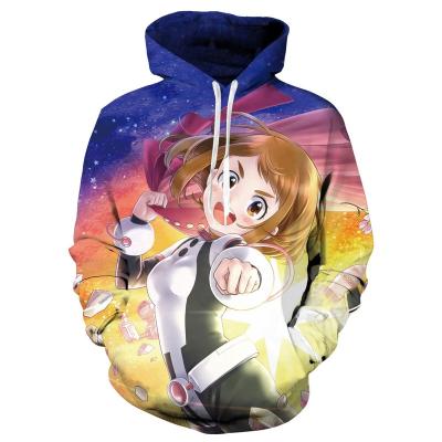 China OEM Supported Anti-pilling 3D Men's Hoodies My Hero Academia Custom Design Unisex Anime Sweatshirts for sale