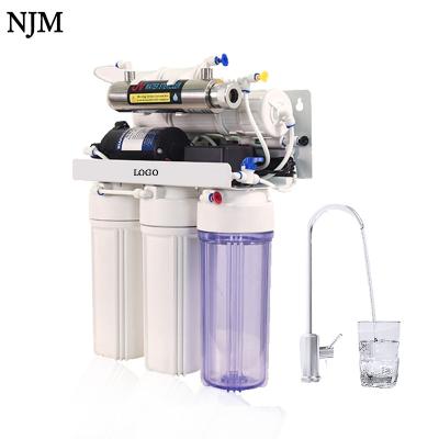 China Commercial High Quality Household 7 Stage RO Water Purifier Membrane Osmosis Filter UV Water Purifier With Reasonable Price for sale