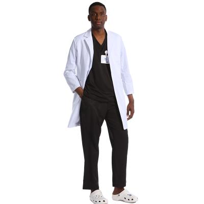 China Trendy Fashion Lab Coat Designs Lab Coats Disposable Black White Lab Coat for sale