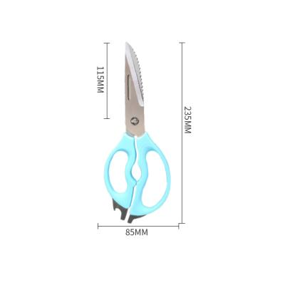 China Multi Functional Blue Compact Kitchen Scissors Multi Functional Kitchen Shear Separable Scissors for sale