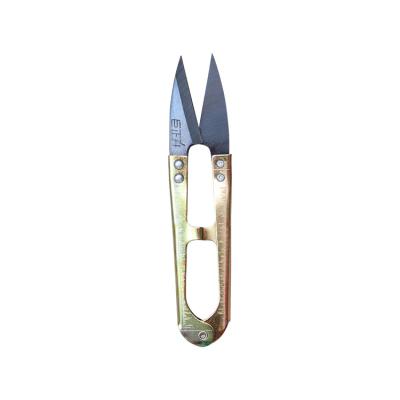 China Chatter Scissors In Gold Cutter Blade Gold Black Cloth Gold Color J0231 for sale