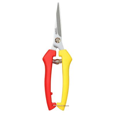 China Japanese Ju Zheng Sheng Fruit Scissors Red Yellow Prunning Bonsai Secateur Shear Scissors for sale