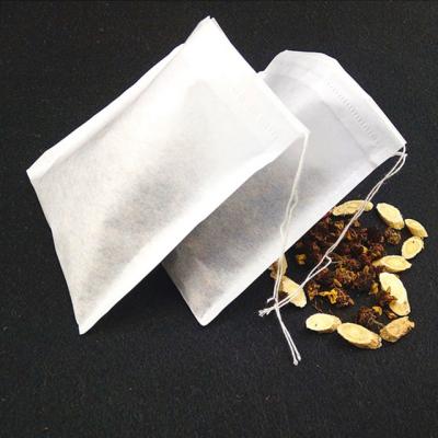 China Disposable Custom Drawstring Heat Seal Filter Paper Empty Tea Bag for sale