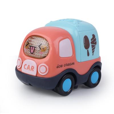 China Ice Cream Truck Selling Children Cartoon Mini Ice Cream Toy Car Die Cast Model Car for sale