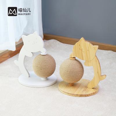 China Best Viable Selling Popular Modeling Toys Rotating Cat Sisal Ball Cat Scratcher for sale