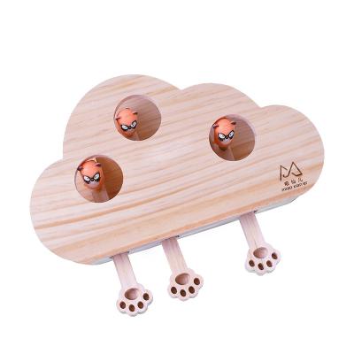 China Viable Beat-a-Mole Cat Toys from Wooden Cat Interactive Toys from Manufacturer and Free Catnip for sale