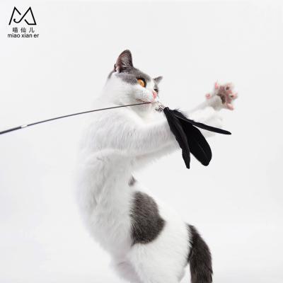 China Hot Sale Viable Cat Toys Solid Wood Retractable Cat Teaser Replaceable from MIAOXINE for sale