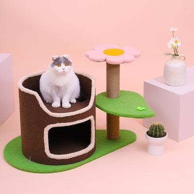 China High Quality Viable Detachable Tree Hole Form Cat Tree Cat Condos Climbing Frame Activity Cat for sale