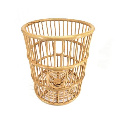 China Large 2022 Hot Mockup Handcrafted Rattan Round Rattan Laundry Basket Laundry Basket Clothes Covers Organizer Viable Storage for sale