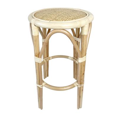 China Sustainable Style Wholesale Classic Hand - Woven Rattan Wicker Stool Outdoor Indoor Rattan Garden Furniture for sale