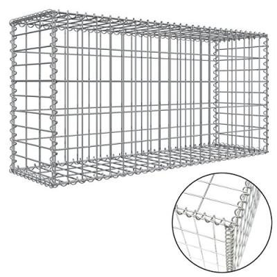 China Corrosion Resistance Easy To Install Low Cost Plastic Coated Iron Wire Gabion Boxes Wire Mesh Gabion Wall Boxes 1m*1m*2m for sale