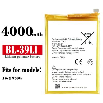 China Cellphone BL-39Li 100% original Li-ion Polyer cell phone rechargeable battery for itel A56 W6004 battery for sale