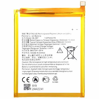 China Cell Phone OEM BL287 K9 Note 100% Original Li-ion Polyer Rechargeable Battery For Lenovo K5 Note 2018 for sale