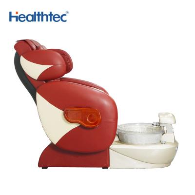 China High Quality Red Classic Salon Furniture Nail Salon Furniture Luxury Foot Pedicure Chair No Piping for sale