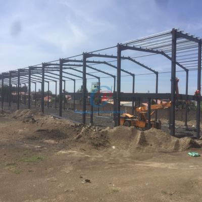 China High Strength Prefabricated Steel Construction , Strong Metal Building Workshop for sale