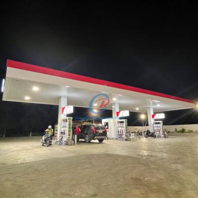 China Estrutura de aço Peb personalizada Fabricação Estrutura de aço leve Estação de gasolina à venda