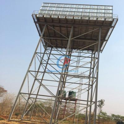 China Eco Friendly Galvanized Steel Water Tank Tower Sustainable For Green Buildings for sale