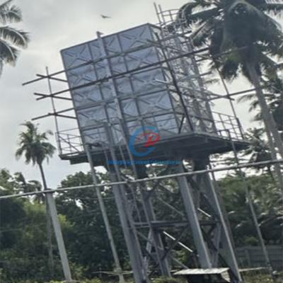 China Vormontierte galvanisierte Stahlwasserbehälter Schnelle Installation Stahlkonstruktion Wasserturm zu verkaufen