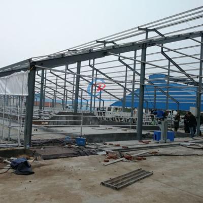 China Prefab Steel Cattle Sheds , Modern Steel Structure Farm Building for sale