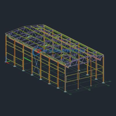 China Edificio prefabricado con estructura de acero Almacén de metal prefabricado ligero en venta