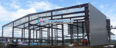 China Q355B Prefabricated Steel Buildings / Metal Building Construction With Roof Wall System for sale