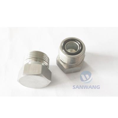 China Hose Fittings Hydraulic Hose End Fitting Parts Threaded Socket Zinc Plating Hex Male Sockets & ORFS Fittings for sale