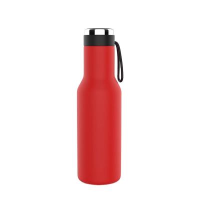 China Sustainable New Product Eco Friendly 520ml Vacuum Water Bottles Sports Double Wall Insulated Stainless Steel With Portable Handle for sale