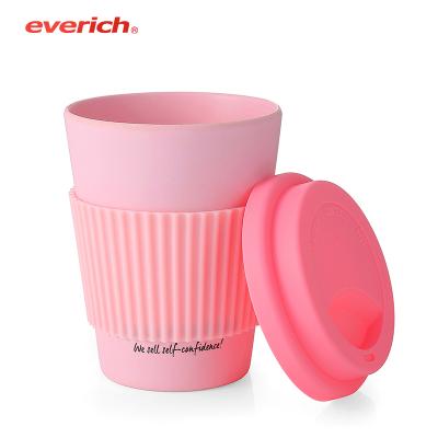 China Sustainable Custom Everich Silicone Sleeve And Cover Coffee Mug Eco - Friendly Bamboo Fiber Mug for sale