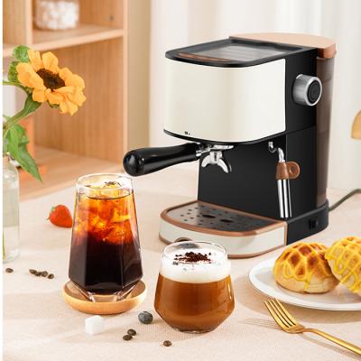 China Retro Style Home Office Espresso Coffee Machine Pump Steam Milk Foam Built-in Coffee Pot 20bar By Italian Automatic Machine for sale