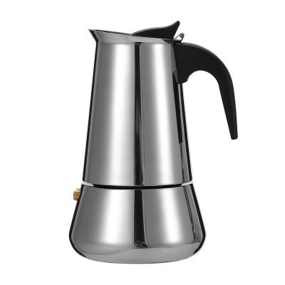 China Viable Coffee Maker Pot Percolator Stovetop Espresso Latte Maker Top Filter Stainless Steel Coffee Moka Pot for sale