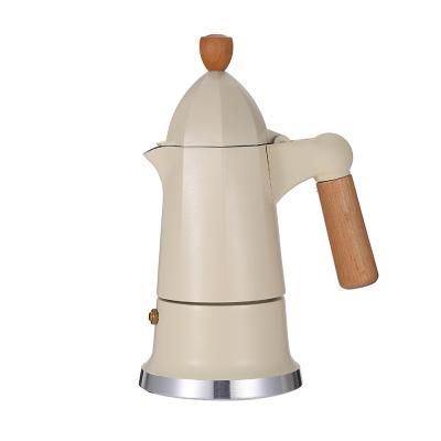 China Sustainable EU Standard Mini Coffee Maker Aluminum Moka Pot Durable Anti-Corrosion 1 Cup For Home/Travel for sale