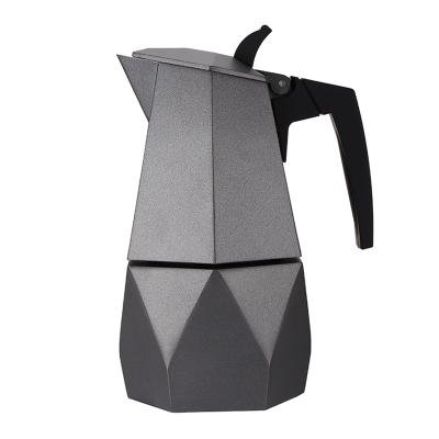 China Sustainable Customizable Aluminum Moka Pot Eco - Friendly Coffee Marker Aluminum Pot With Plastic Handle for sale