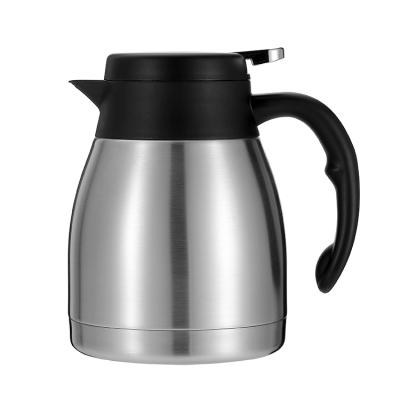 China Sustainable 1L 1.5L 2L Insulated Thermo Coffee Pot Double Teapot Stainless Steel Wall One Touch Lid With Handle Coffee Pot for sale