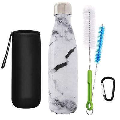 China BPA Free Insulated Water Bottle Marble Pattern Stainless Steel Cola Water Bottle Insulated Drinking Bottle for sale