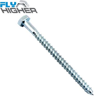 China M8X200 Carbon Steel Hex DIN571 Head Wood Screw for sale