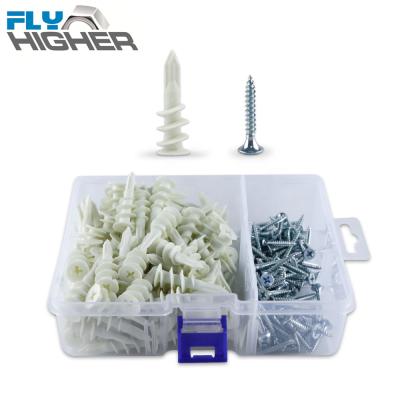 China Plastic Drywall Anchor Nylon Wall Plug Anchor With Tapping Screws For Plasterboard for sale