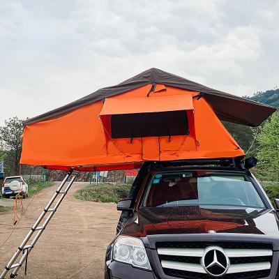 China Extended Type Outdoor Car Roof Top Tent For Trucks SUV Camping Travel 3-4 Person Land Waterproof Tent for sale