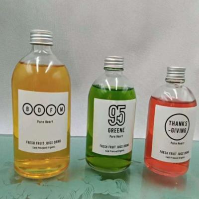 China Wholesale Beverage Juice Glass Bottle 500Ml Empty Glass Bottle For Beverage Juice Bottle Glass for sale