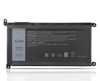 China 51KD7 LAPTOP Laptop Battery Replacement For Dell Chromebook 11 3100 3180 3189 5190 3181 2in-1 Series P28T001 Y07HK FY8XM 0FY8XM for sale