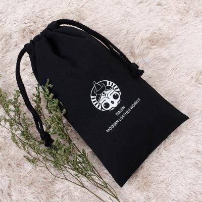 China Factory Sale Eco Cotton Fabric Muslin Handled Promotional Drawstring Bag With Double Strings for sale