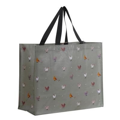 China Rpet Handled Bag 100% Woven Bag Rpet Recycle Cheaper And Hotter Shopping Non Woven RPET Tote Bag for sale