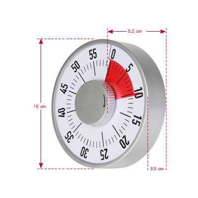 China 60 Minute Timer Visual Silent Analog Tool Spikes for Kids Classroom Meeting Countdown Clock Cooking Timer for sale