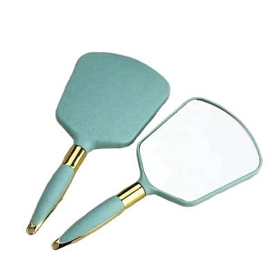 China Wholesale Traditional Gift Colorful Classic Square Hand Held Plastic Makeup Mirror With Handle for sale