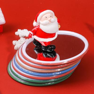 China Modern Minimalist Christmas Mini Round Shape Cheap Makeup Pocket Mirror For Kids for sale