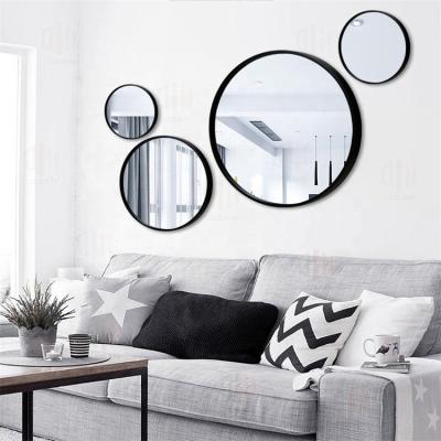 China Diameter 30cm Home Minimalist RTS Elegant Style Round Mirror European Decorative Modern Small Round Bathroom Wall For Sale for sale