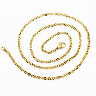 China CLASSIC Manufacturers Wholesale Custom Stainless Steel Necklace Gold Chain Necklace Wholesale for sale